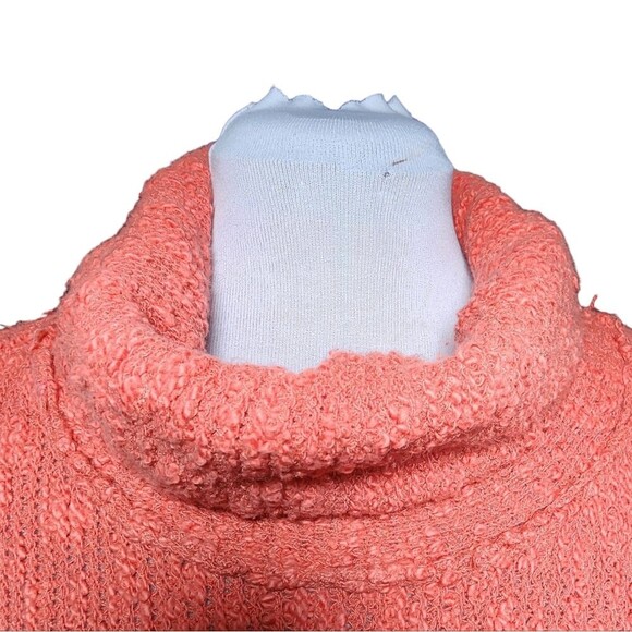 Free People Women's Big Easy Coral Cowl Neck Long Sleeves Pullover Sweater Sz L - Picture 6 of 9